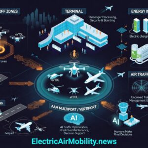 Vertiport/Multiport schema, Electric Air Mobility, All Rights Reserved, 2026 - 2030