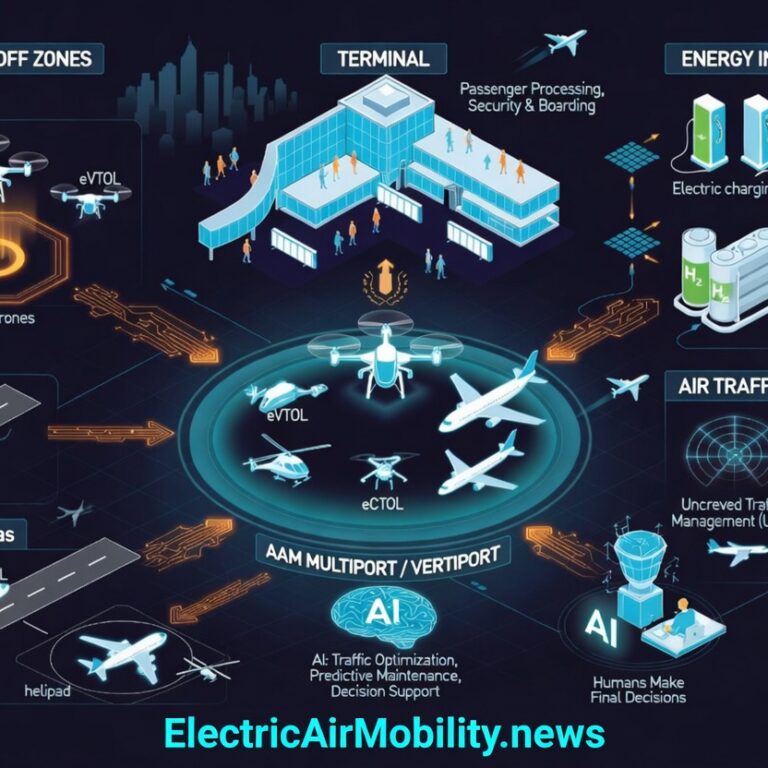 Vertiport/Multiport schema, Electric Air Mobility, All Rights Reserved, 2026 - 2030
